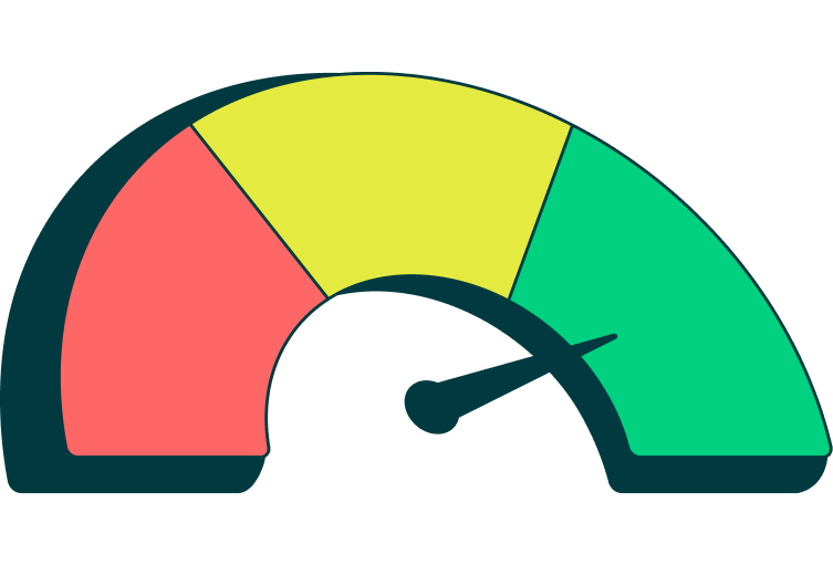 Puntuación crediticia con un tacómetro